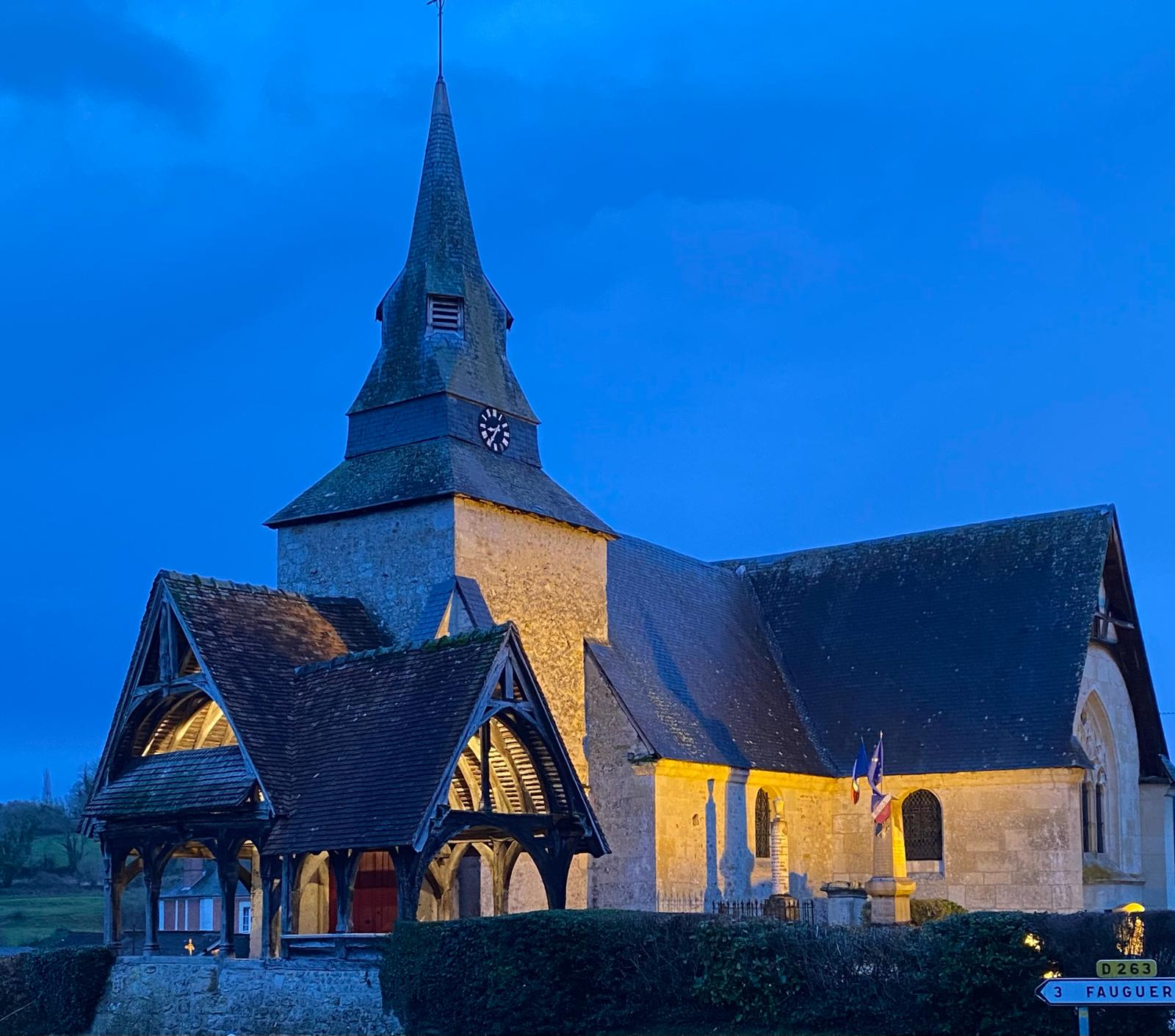 Église Saint-Ouen de nuit